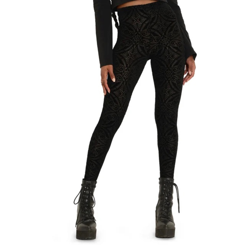 Blackmilk - Burned Velvet Damask Leggings
